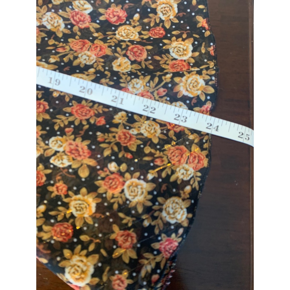 Nasty Gal Collection Floral Mini Dress Bell Sleeve Boho Black Gold US 2 - Picture 11 of 11